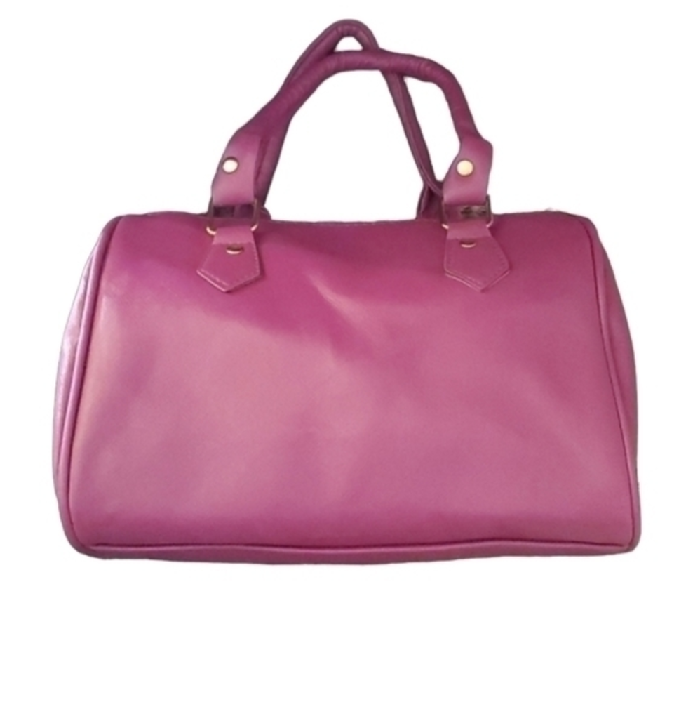 Small Pink Fuchsia Barrel Purse Crossbody Handbag